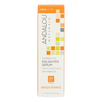 Andalou Naturals Enlighten Serum Turmeric + C Brightening - 1.1 Oz - Maras Green