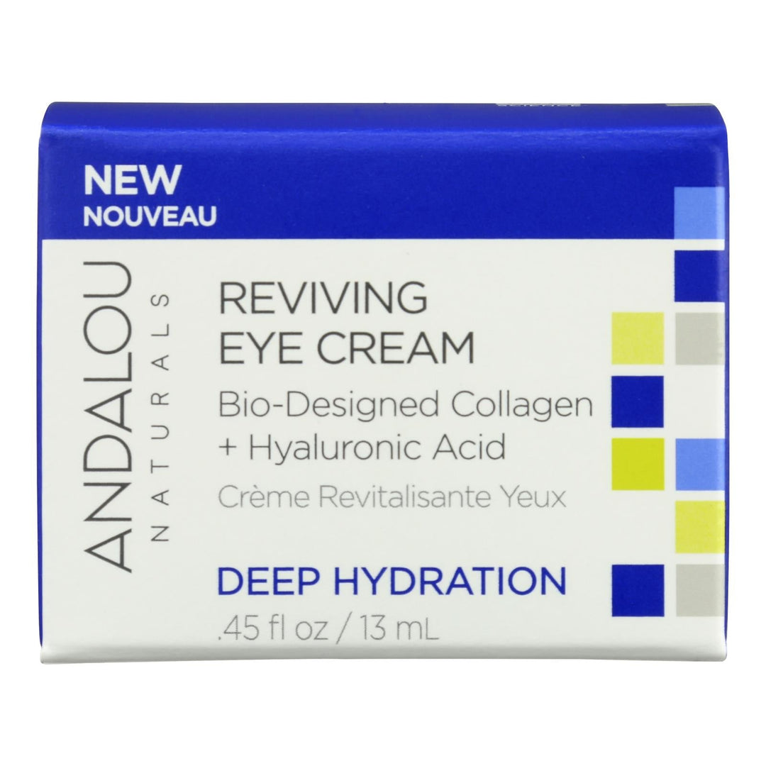 Andalou Naturals - Eye Cream Dp Hyd Reviving - 1 Each - .45 Fz - Maras Green