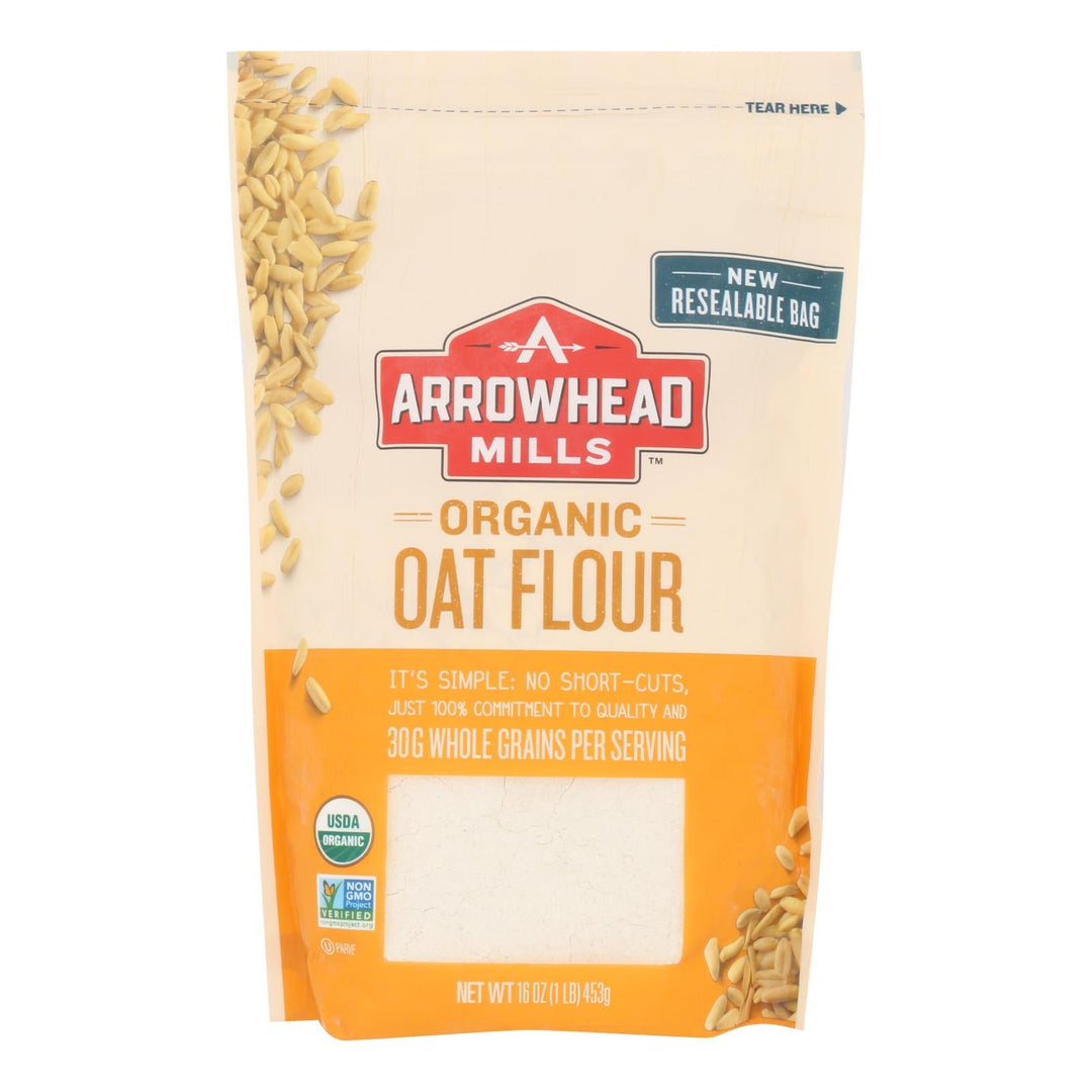 Arrowhead Mills - Organic Oat Flour - Case Of 6 - 16 Oz. - Maras Green