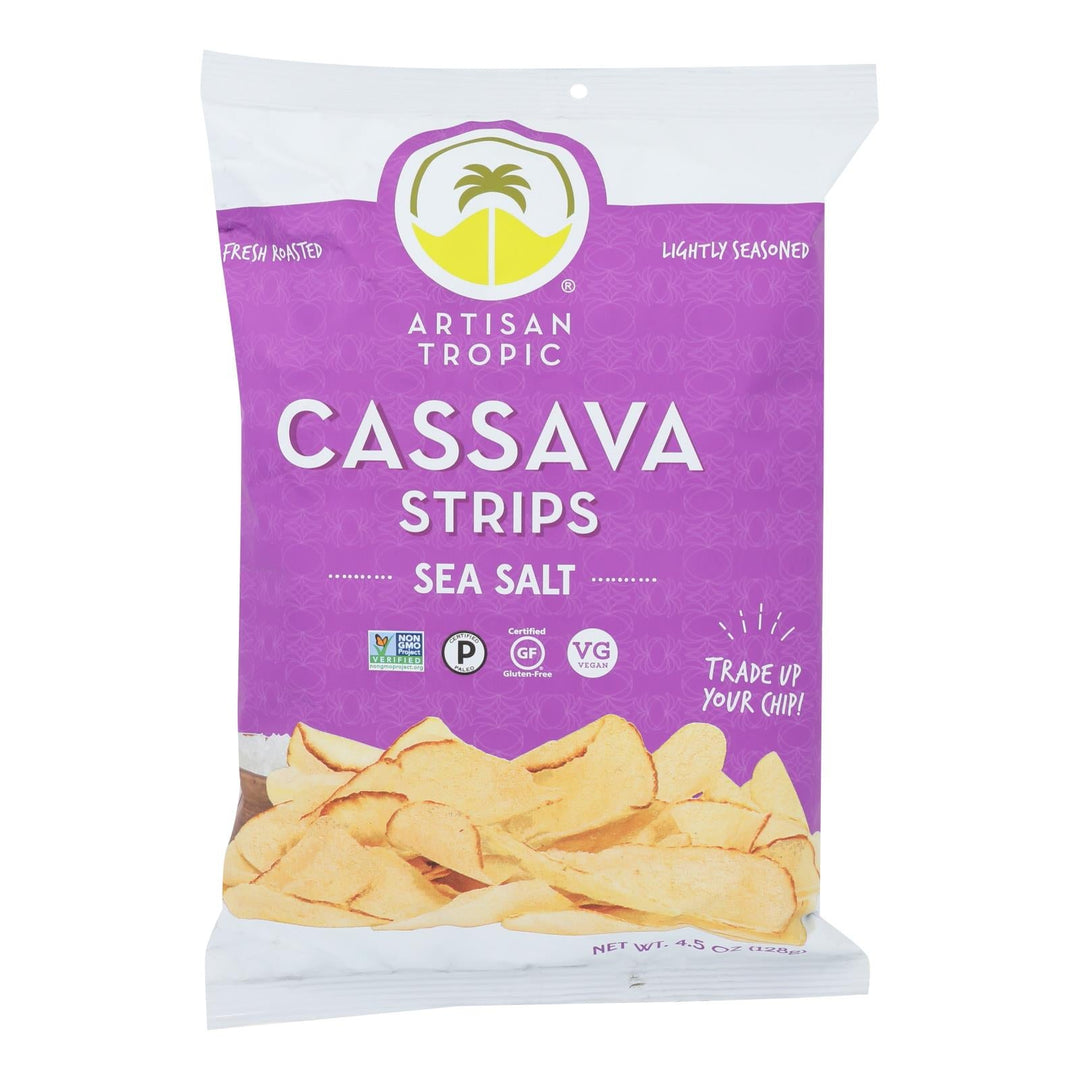 Artisan Tropic Cassava Strips - Sea Salt - Case Of 12 - 4.5 Oz. - Maras Green