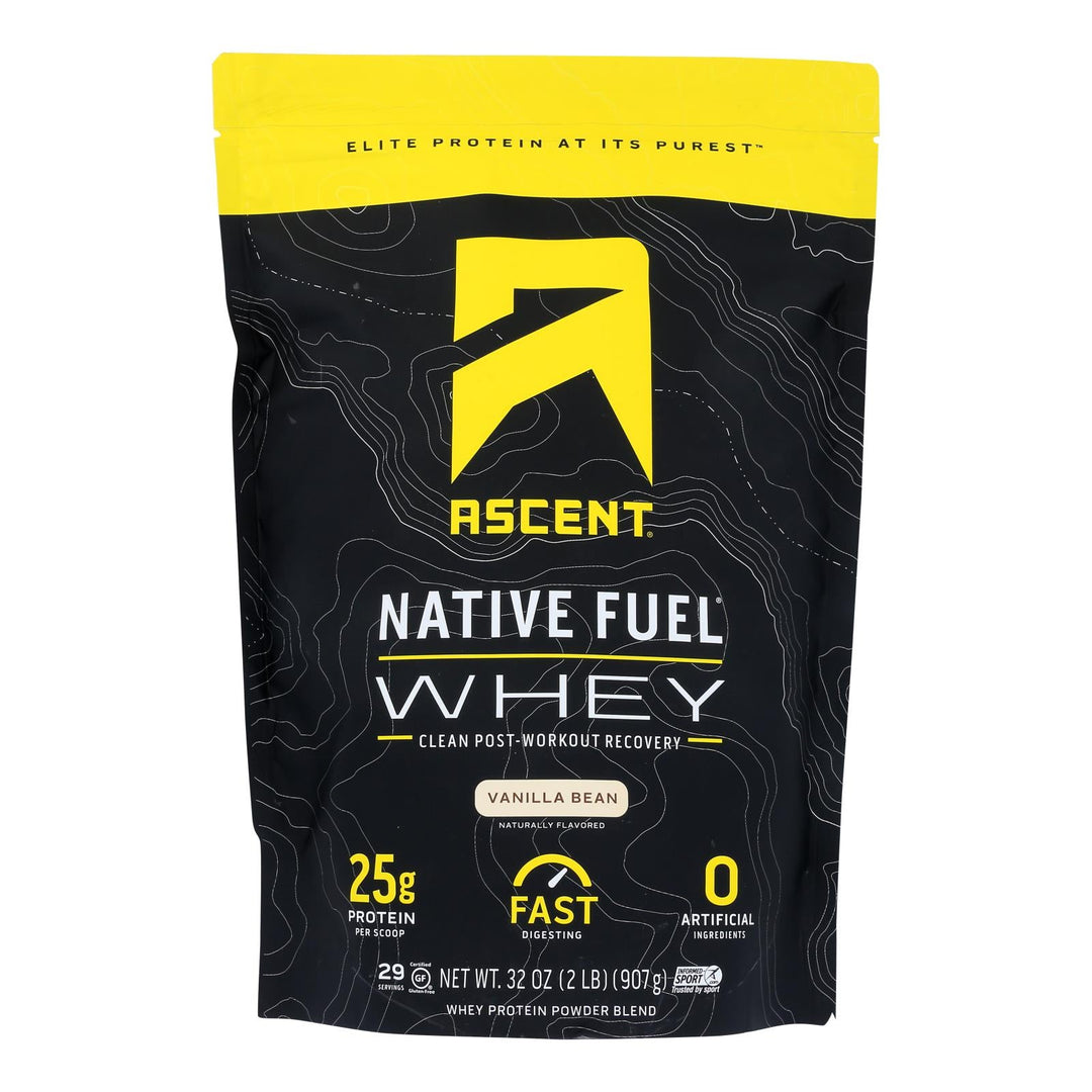 Ascent Native Fuel Vanilla Bean Whey Protein Powder Blend Vanilla Bean - 1 Each - 2 Lb - Maras Green