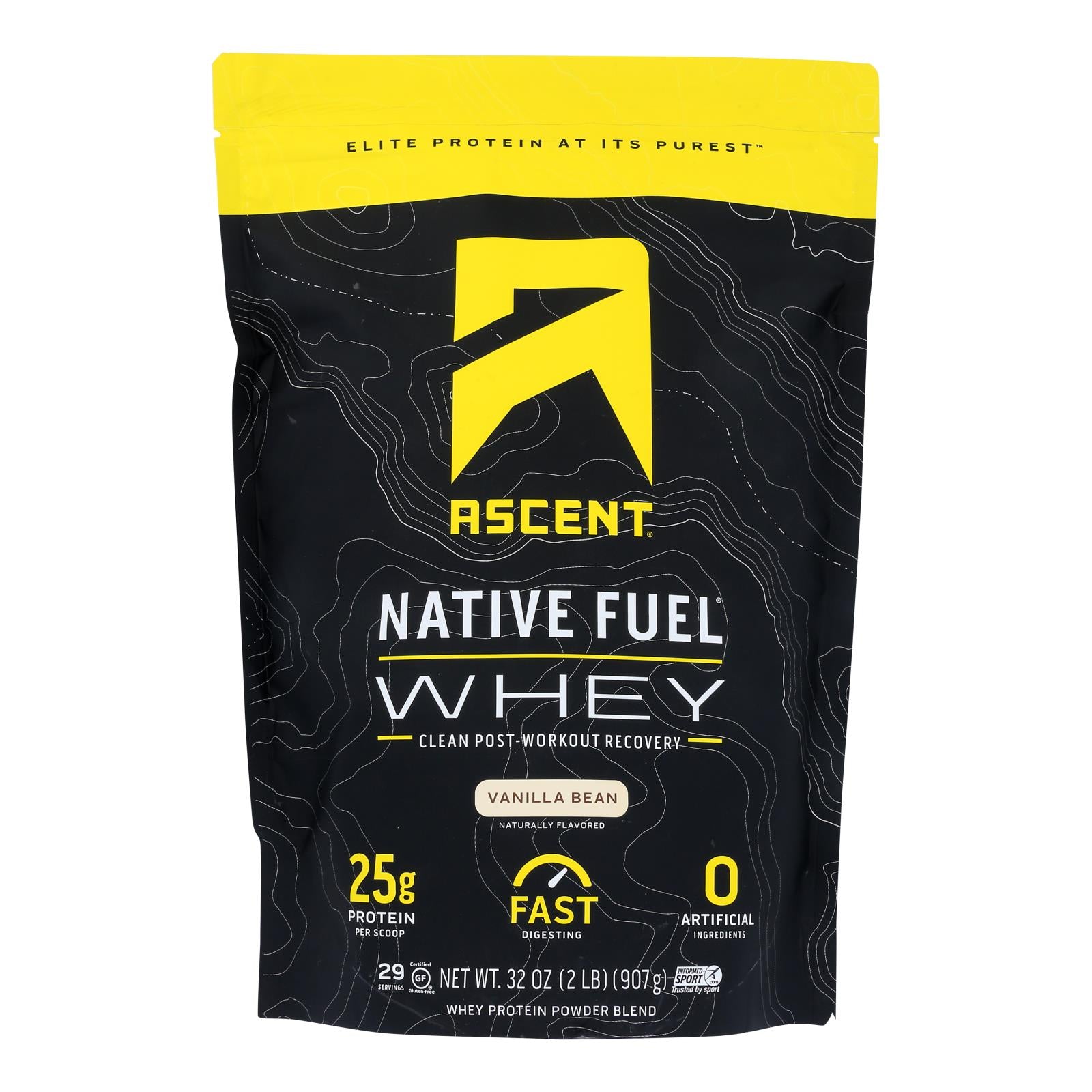 Ascent Native Fuel Vanilla Bean Whey Protein Powder Blend Vanilla Bean - 1 Each - 2 Lb - Maras Green