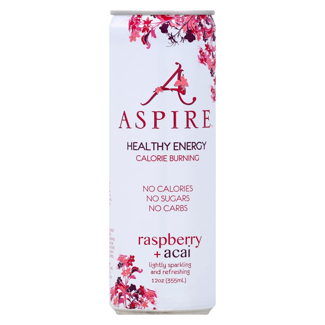 Aspire Healthy Energy - Sparkling Raspberry Acai - Case Of 12 - 12 Oz - Maras Green