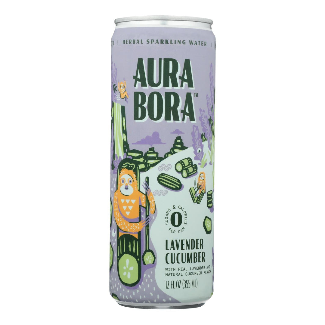 Aura Bora - Spklng Water Lavender Cucumber - Case Of 12 - 12 Fz - Maras Green