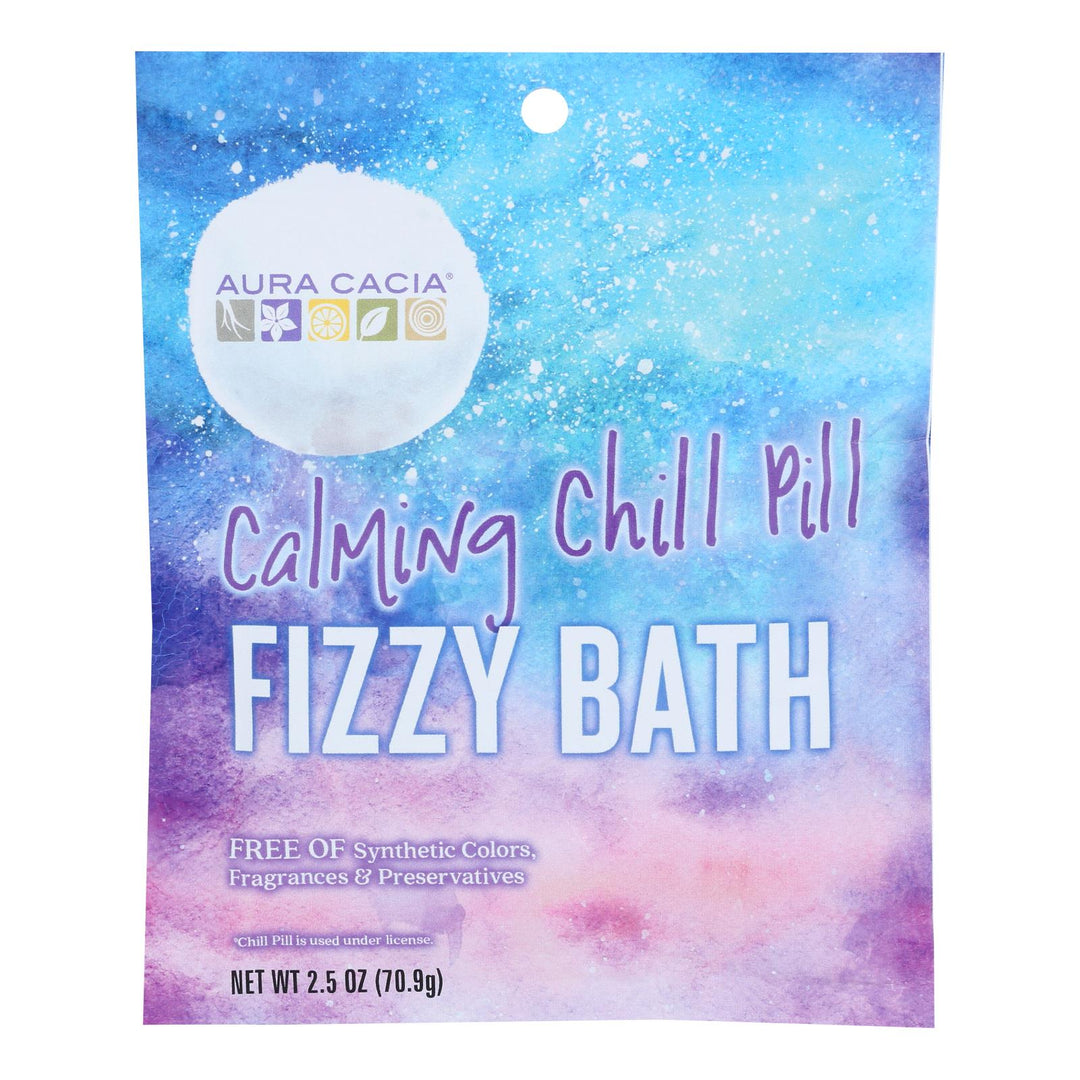 Aura Cacia - Fizz Bath Calm Chill Pill - Case Of 6 - 2.5 Oz - Maras Green
