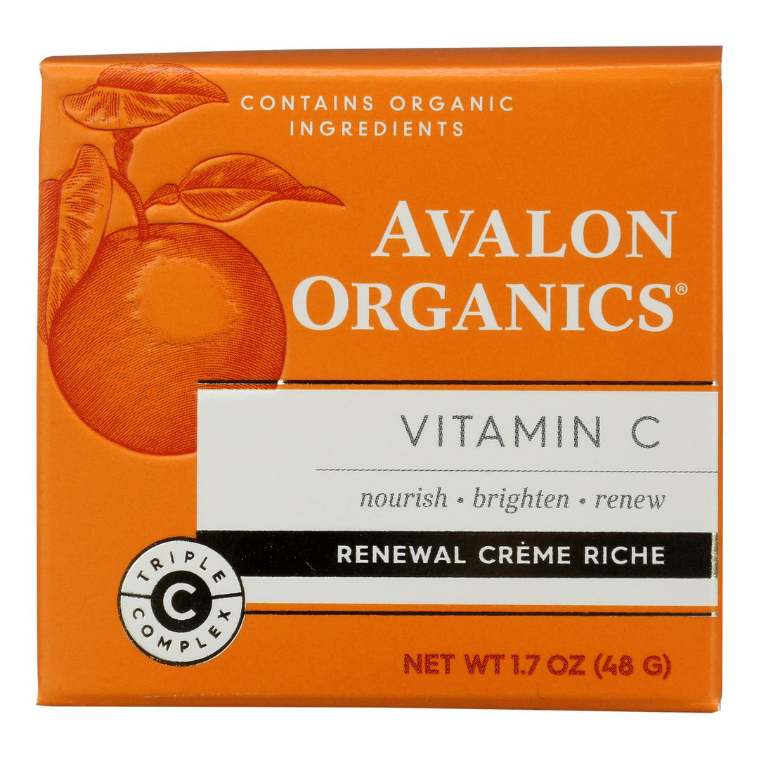 Avalon Organics - Face Creme Vit/c Rnew Rch - 1 Each - 1.7 Oz - Maras Green
