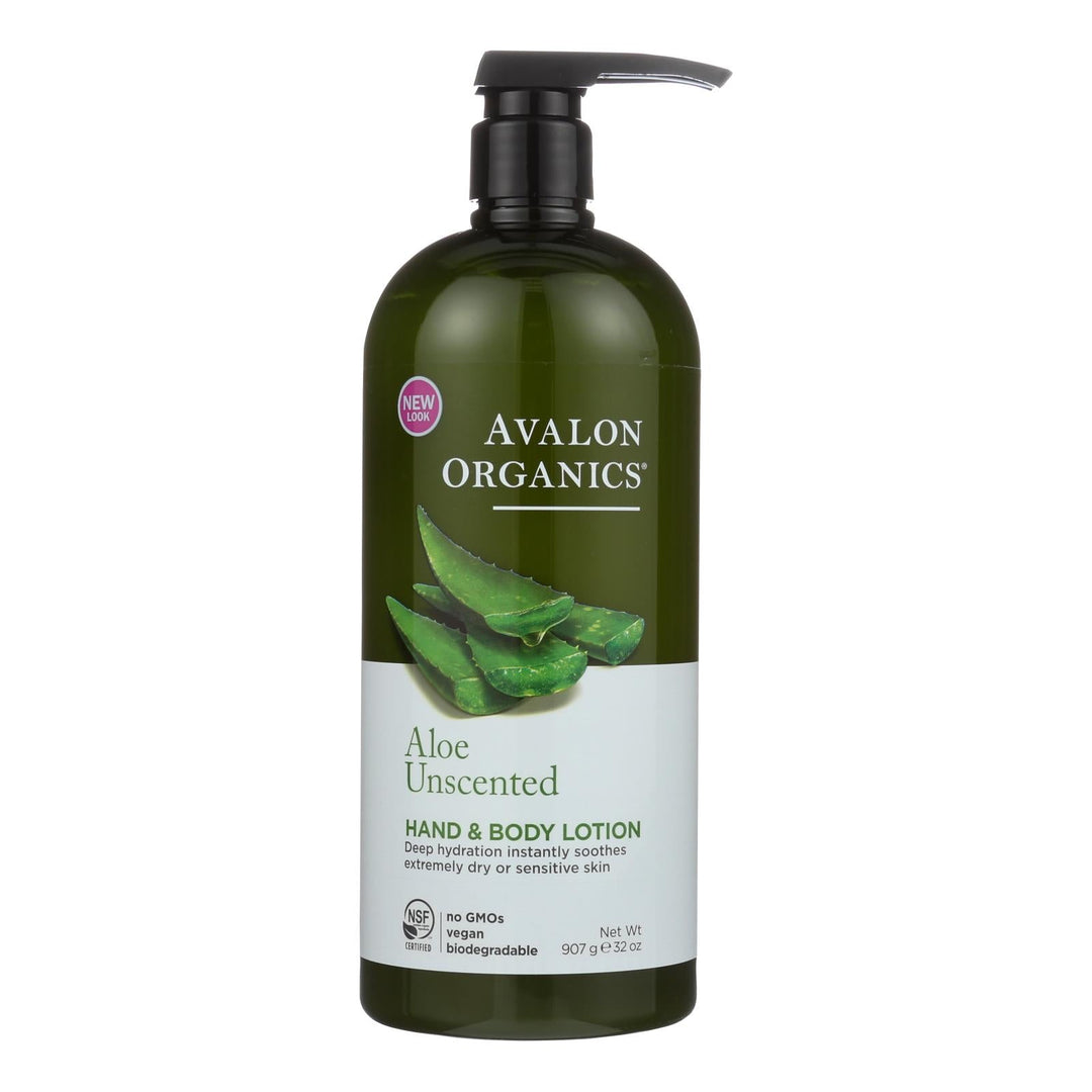 Avalon Organics Hand And Body Lotion Aloe Unscented - 32 Fl Oz - Maras Green