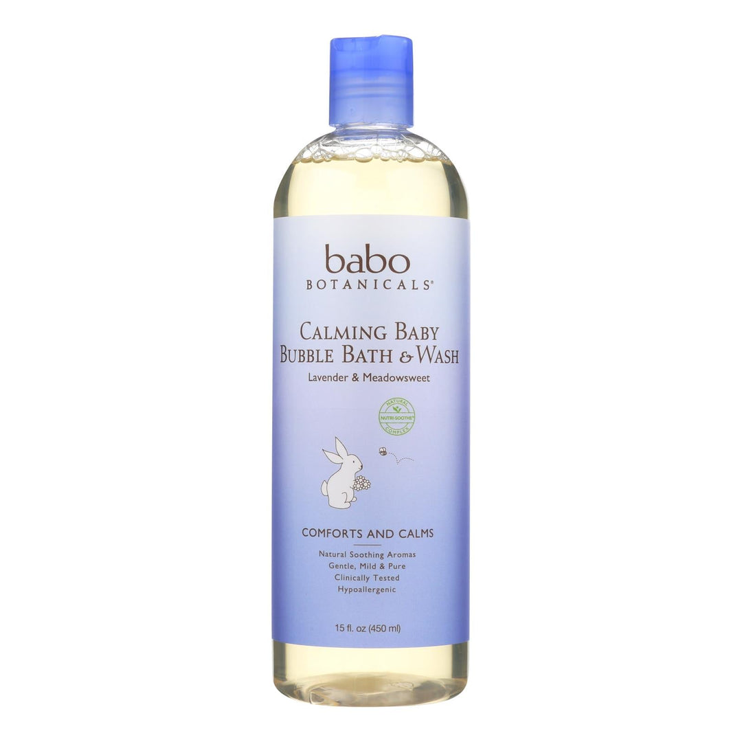Babo Botanicals - Shampoo Bubblebath And Wash - Calming - Lavender - 15 Oz - Maras Green