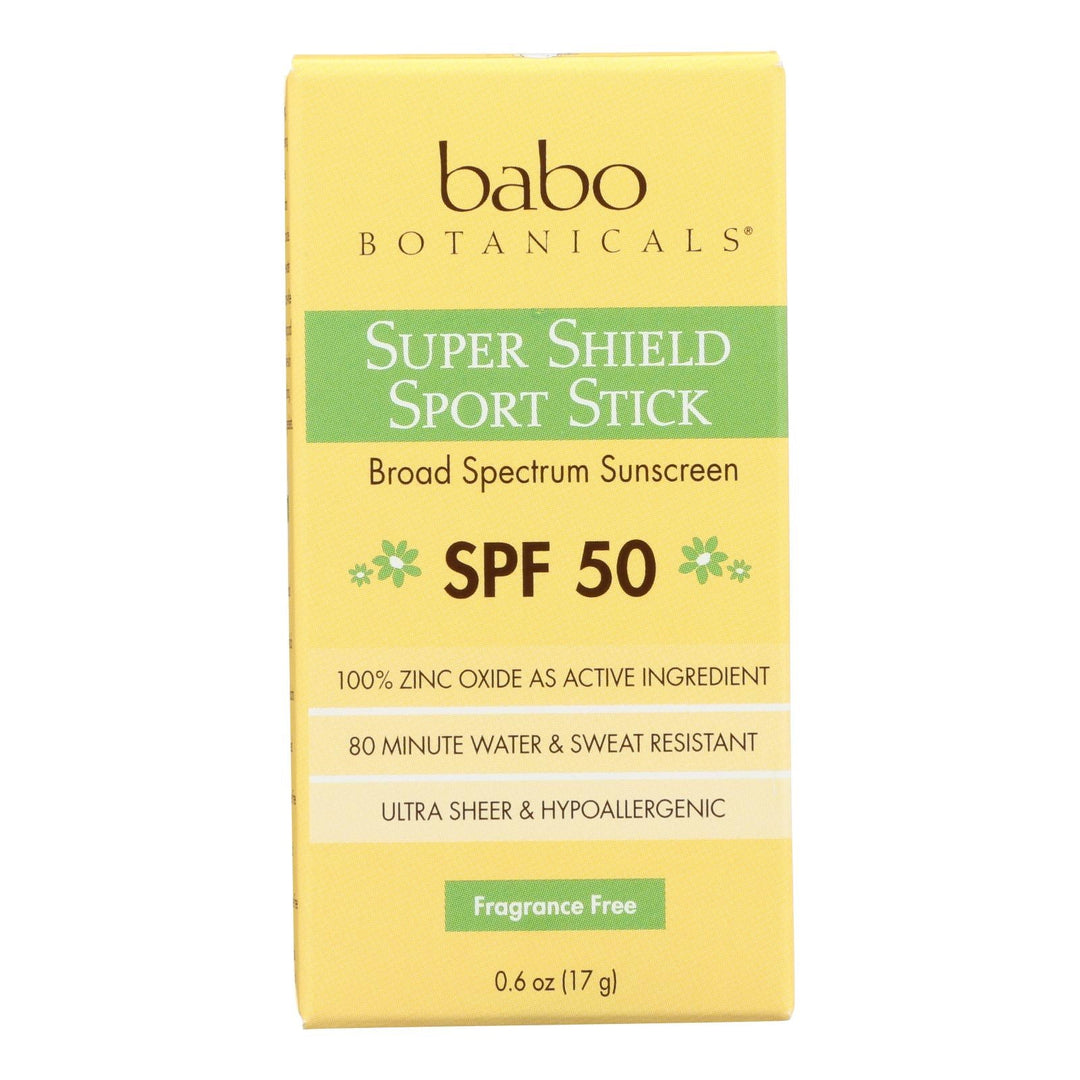 Babo Botanicals - Sunscreen - Fragrance Free - 1 Each - .6 Fl Oz. - Maras Green