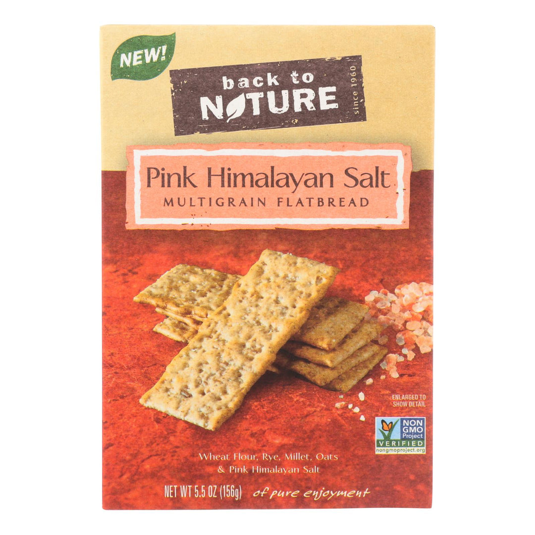 Back To Nature Multigrain Flatbread - Pink Himalayan Salt - Case Of 6 - 5.5 Oz - Maras Green