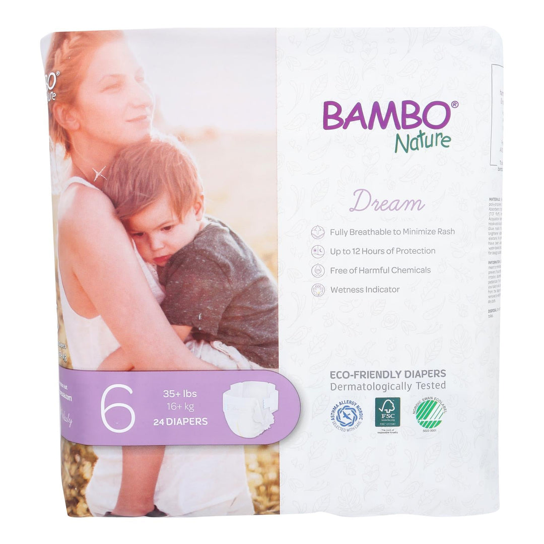 Bambo Nature - Diaper Size 6 - Case Of 6 - 24 Ct - Maras Green