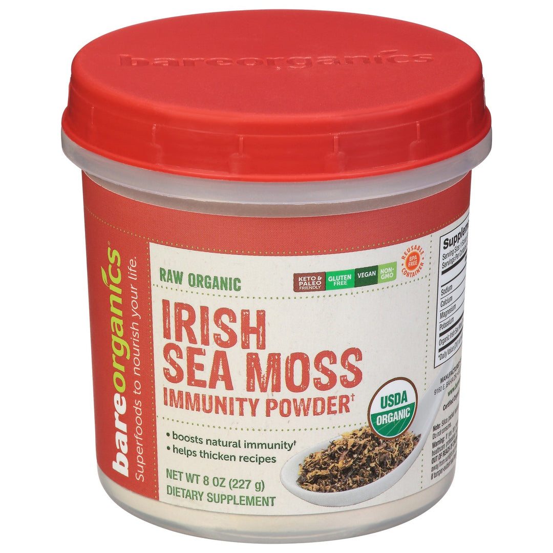 Bare Organics - Irish Sea Moss Powder - 1 Each - 8 Oz - Maras Green
