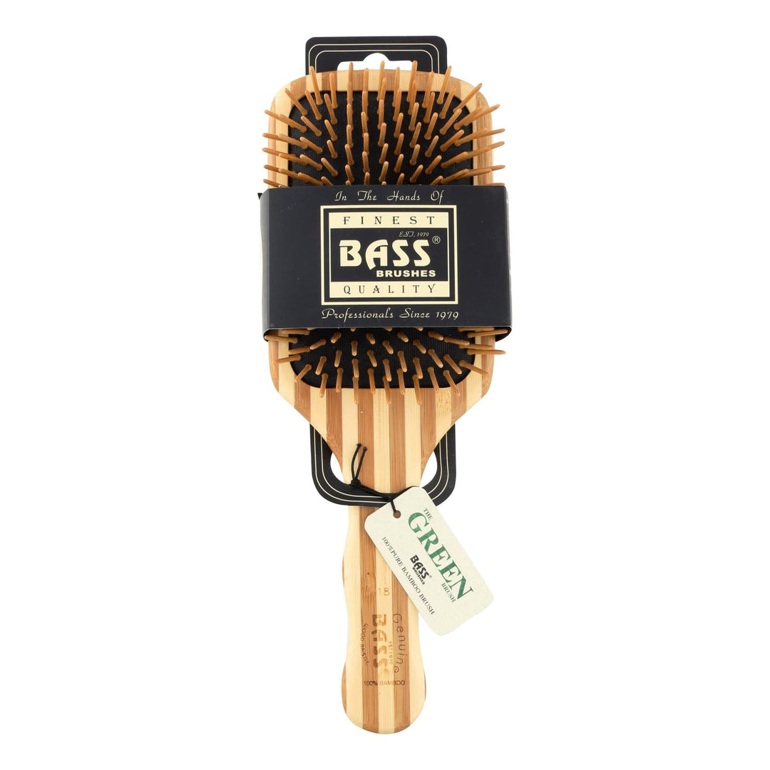 Bass Brushes - Large Wood Paddle Brush - Maras Green