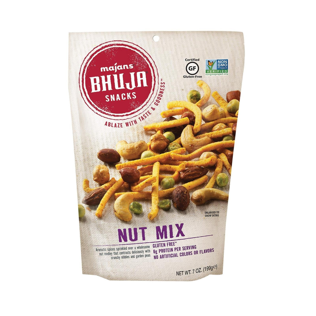 Bhuja Snacks - Nut Mix - Case Of 6 - 7 Oz. - Maras Green