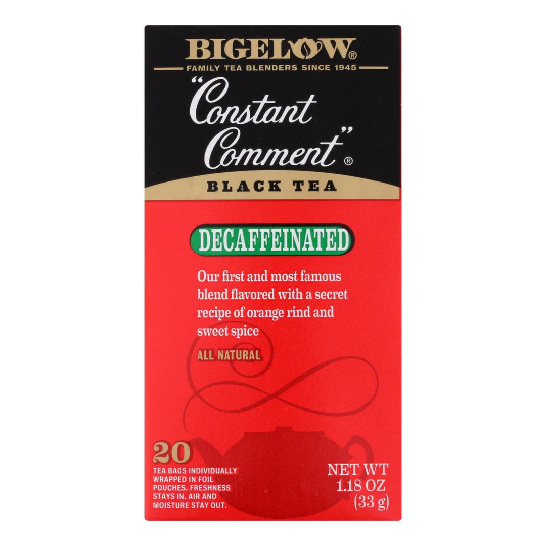 Bigelow Tea Constant Comment Decaffeinated Black Tea - Case Of 6 - 20 Bags - Maras Green