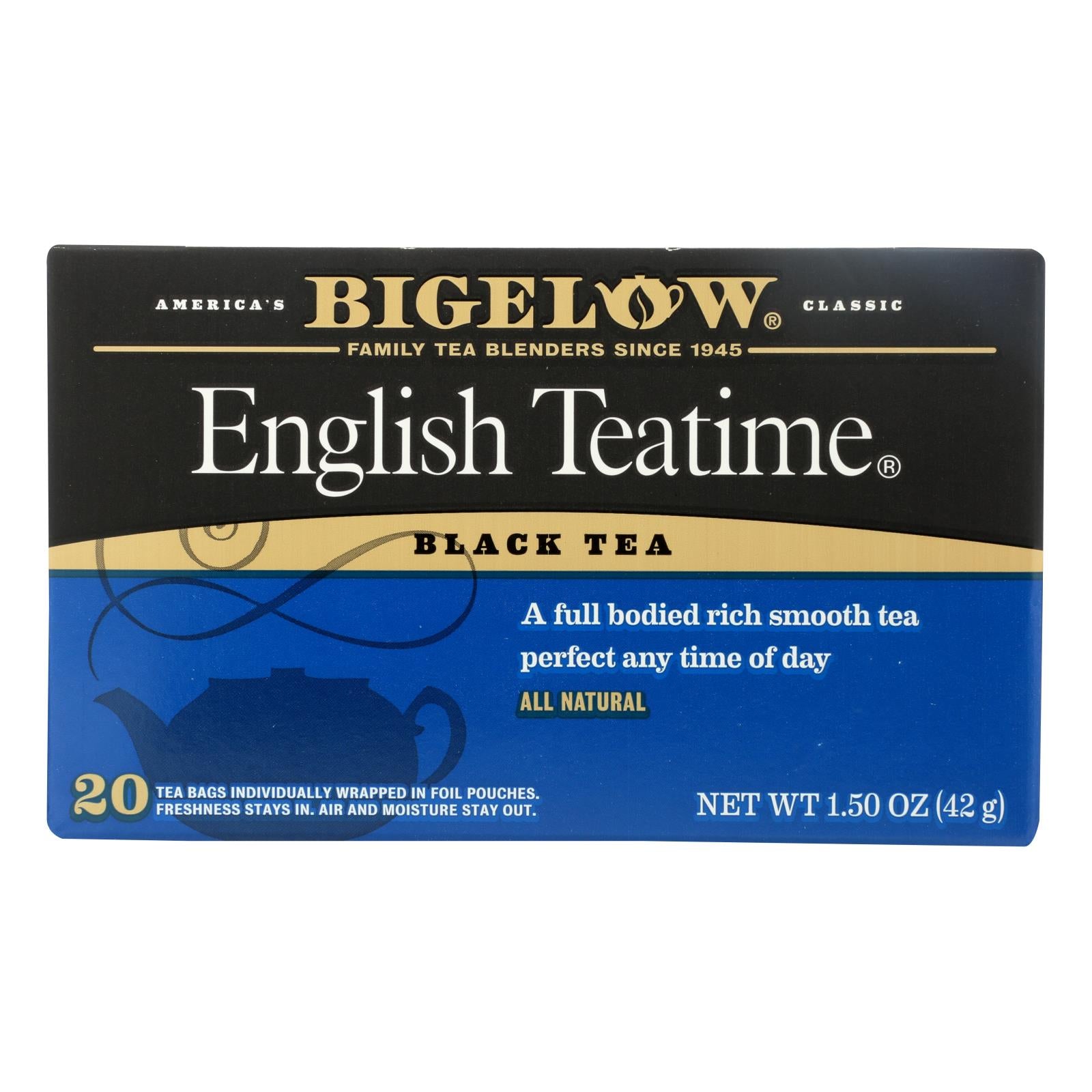 Bigelow Tea English Teatime Black Tea - Case Of 6 - 20 Bags - Maras Green
