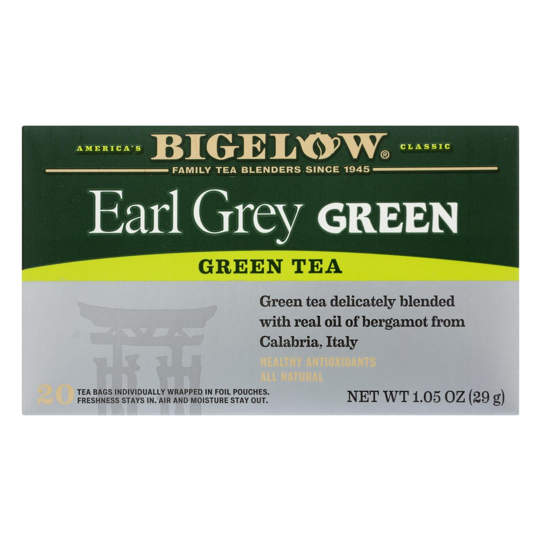 Bigelow Tea Green Tea - Earl Grey - Case Of 6 - 20 Bag - Maras Green