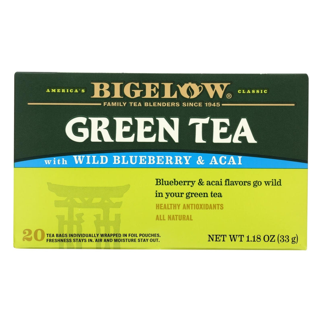 Bigelow Tea Green Tea With Blueberry - Case Of 6 - 20 Bag - Maras Green