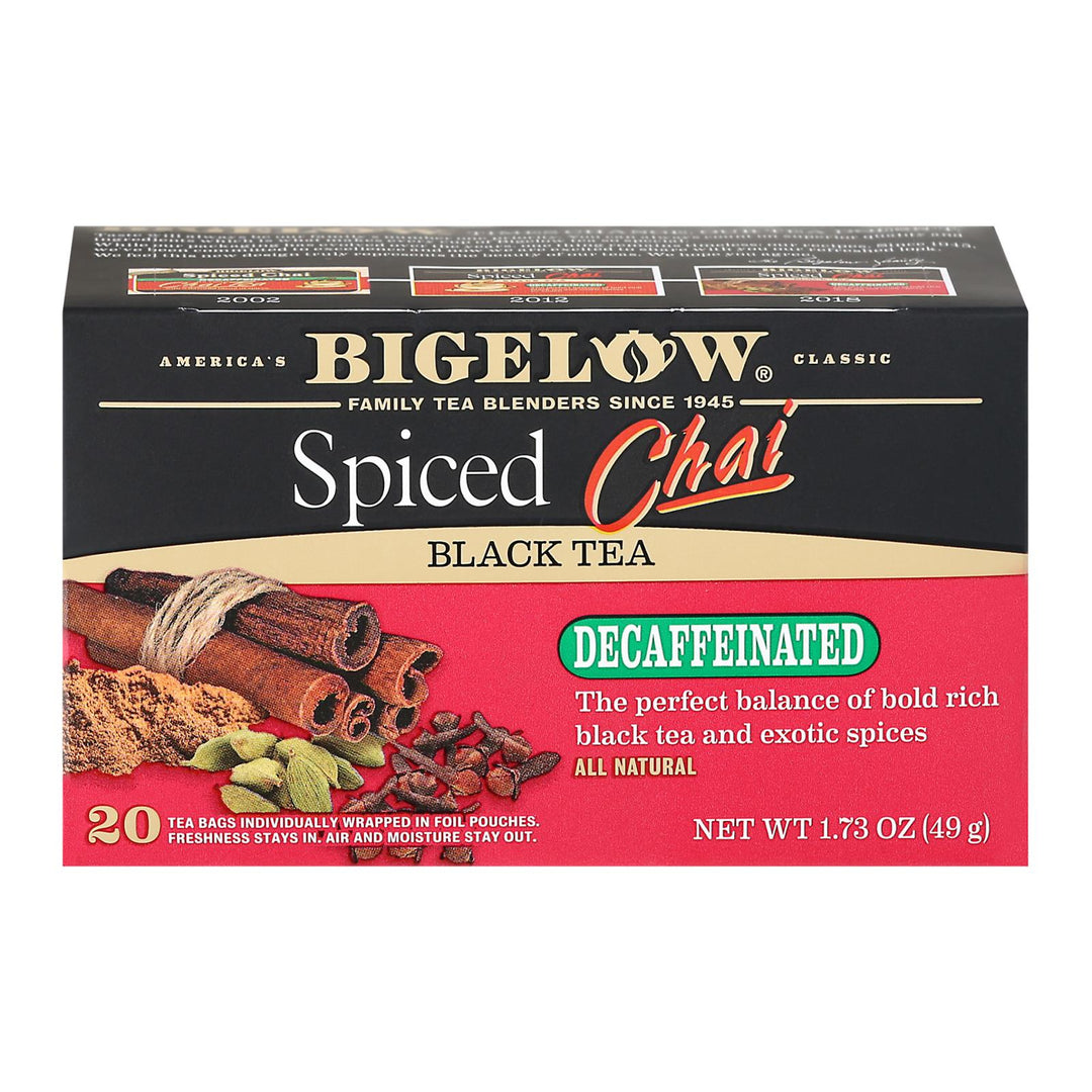 Bigelow Tea Tea - Decaf - Chai Spiced - Case Of 6 - 20 Bag - Maras Green