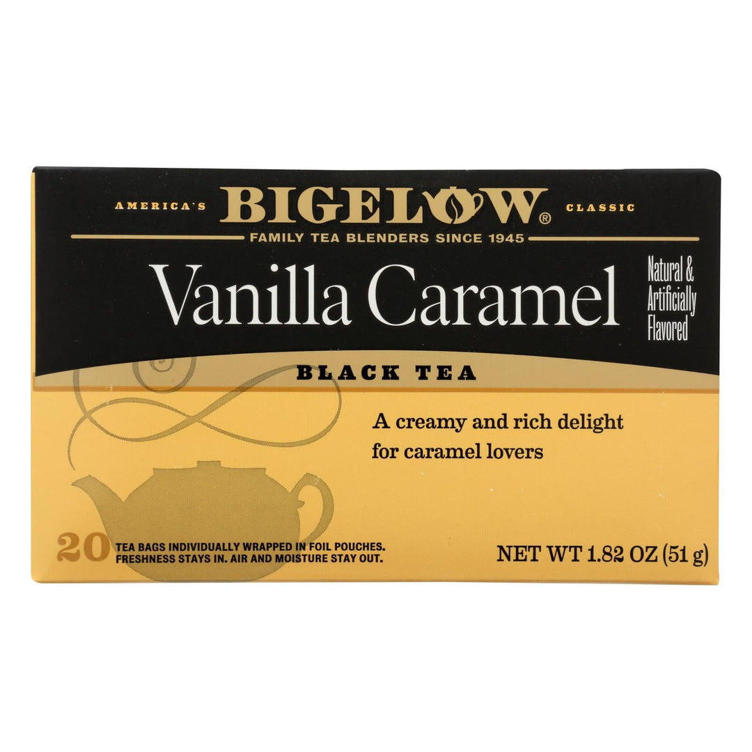 Bigelow Tea Vanilla Caramel Black Tea - Case Of 6 - 20 Bags - Maras Green