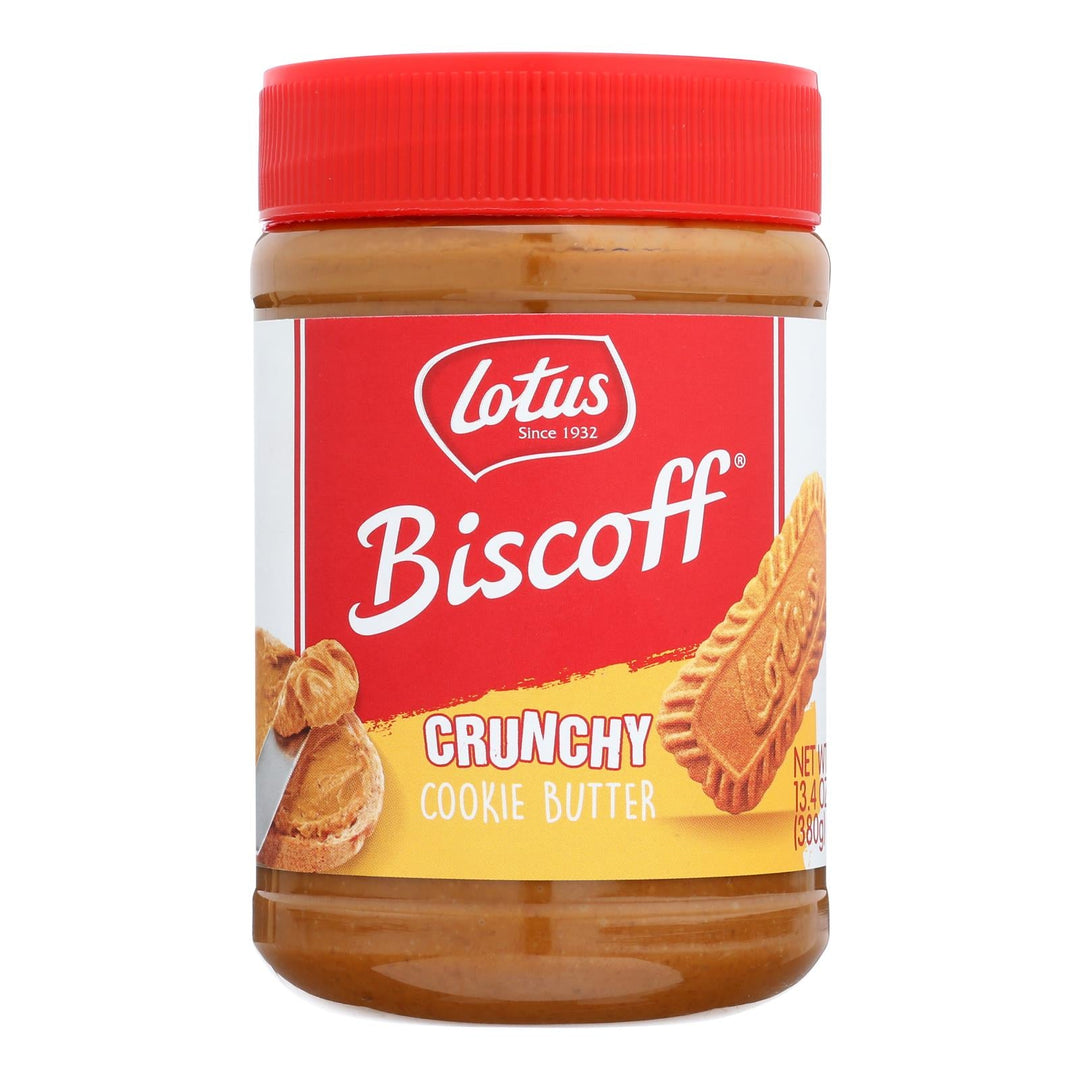 Biscoff Cookie Butter Spread - Peanut Butter Alternative - Crunchy - 13.4 Oz - Case Of 8 - Maras Green