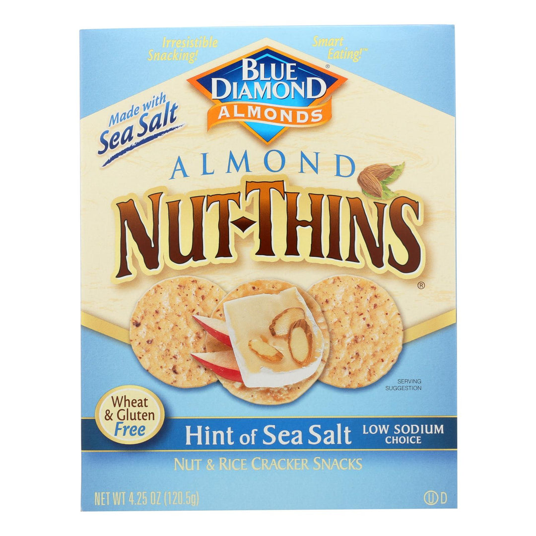 Blue Diamond - Nut Thins - Sea Salt - Case Of 12 - 4.25 Oz. - Maras Green