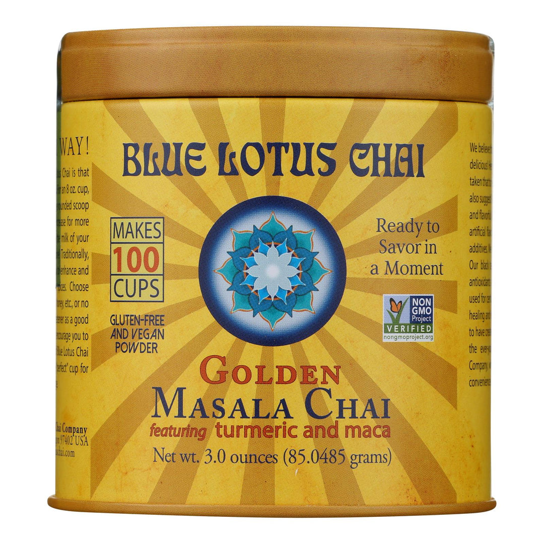 Blue Lotus - Masala Chai Golden - Case Of 6 - 3 Oz - Maras Green