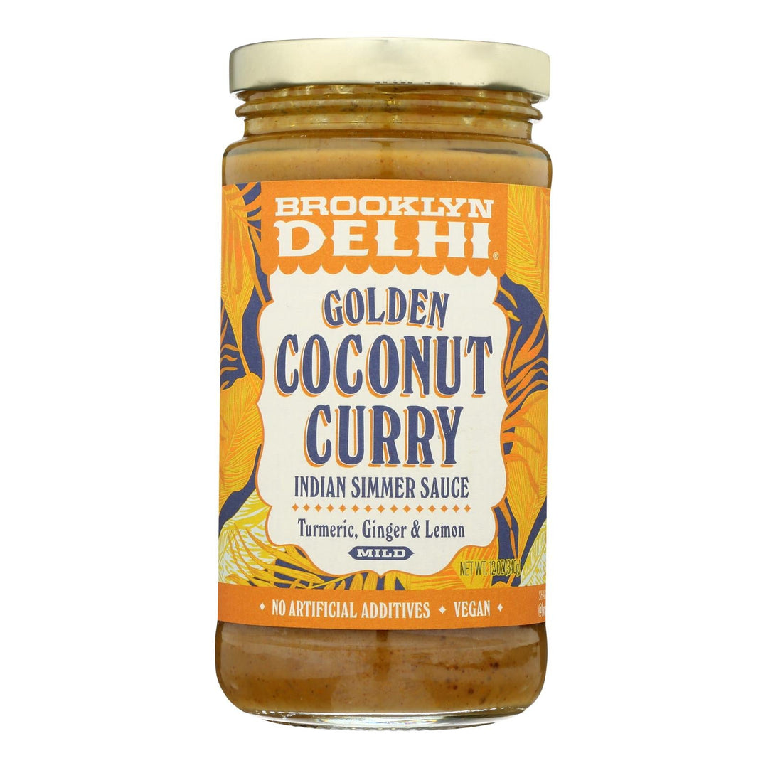 Brooklyn Delhi - Golden Coconut Curry Simmer Sauce - Case Of 6 - 12 Oz - Maras Green