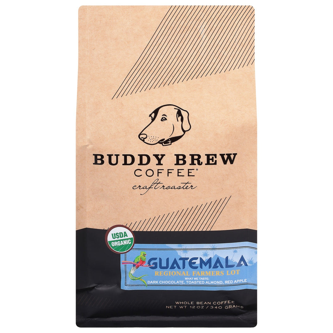Buddy Brew - Coffee Whole Bean Guatemala - Case Of 6 - 12 Oz - Maras Green