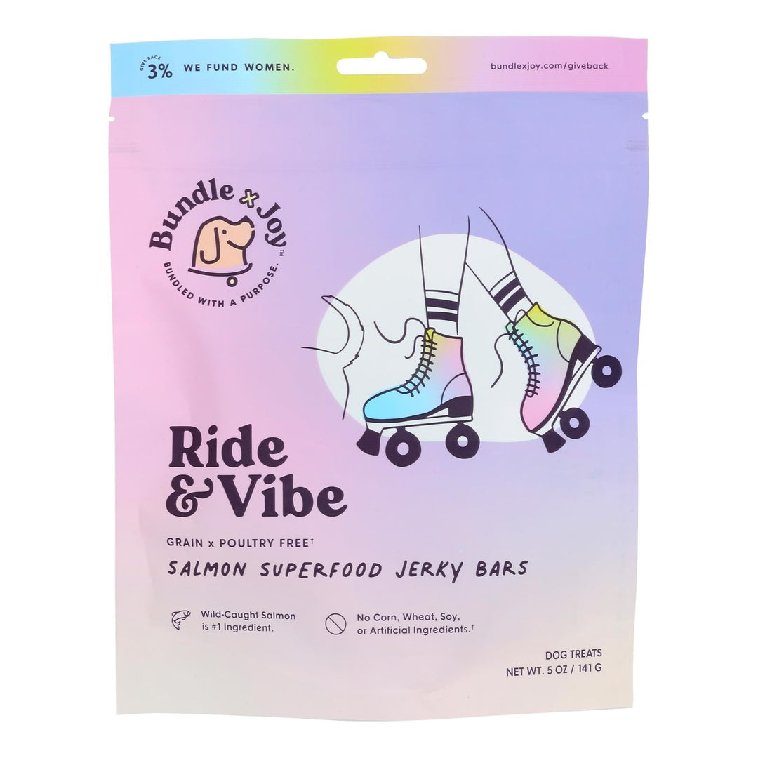 Bundle X Joy - Dog Treat Jerky Bar Salmon - Case Of 6 - 5 Ounces - Maras Green