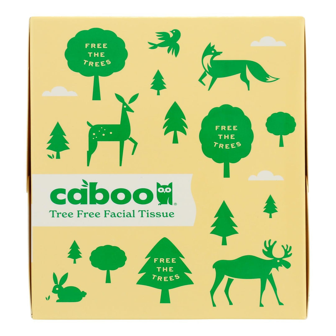 Caboo - Facial Tis Cube 60ct 3ply - Case Of 12 - 1 Count - Maras Green