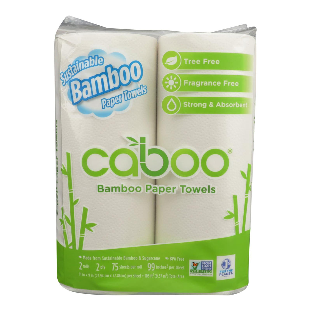 Caboo - Paper Towel 75 Sheet - Case Of 12 - 2 Ct - Maras Green