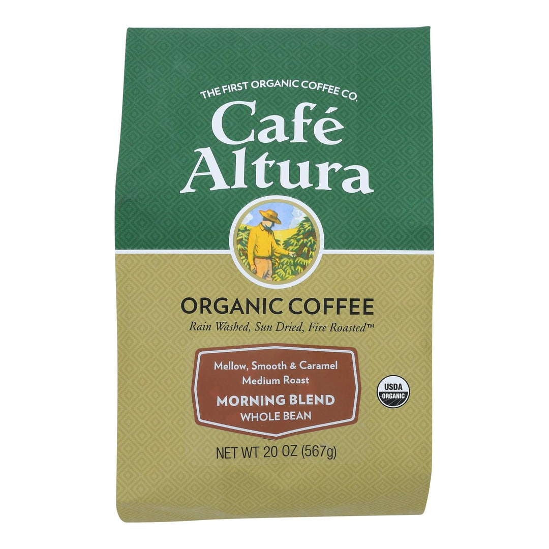 Cafe Altura Morning Blend Light Roast Organic 1.25 Lb. Bag - Case Of 6 - 1.25 Lb - Maras Green