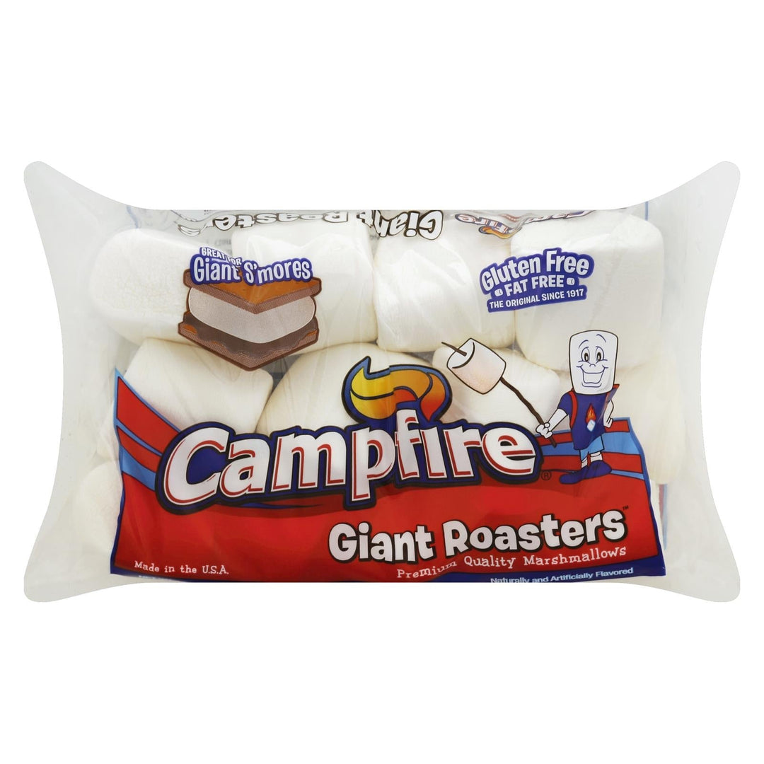 Campfire Giant Roasters Premium Quality Marshmallows - Case Of 12 - 12 Oz - Maras Green
