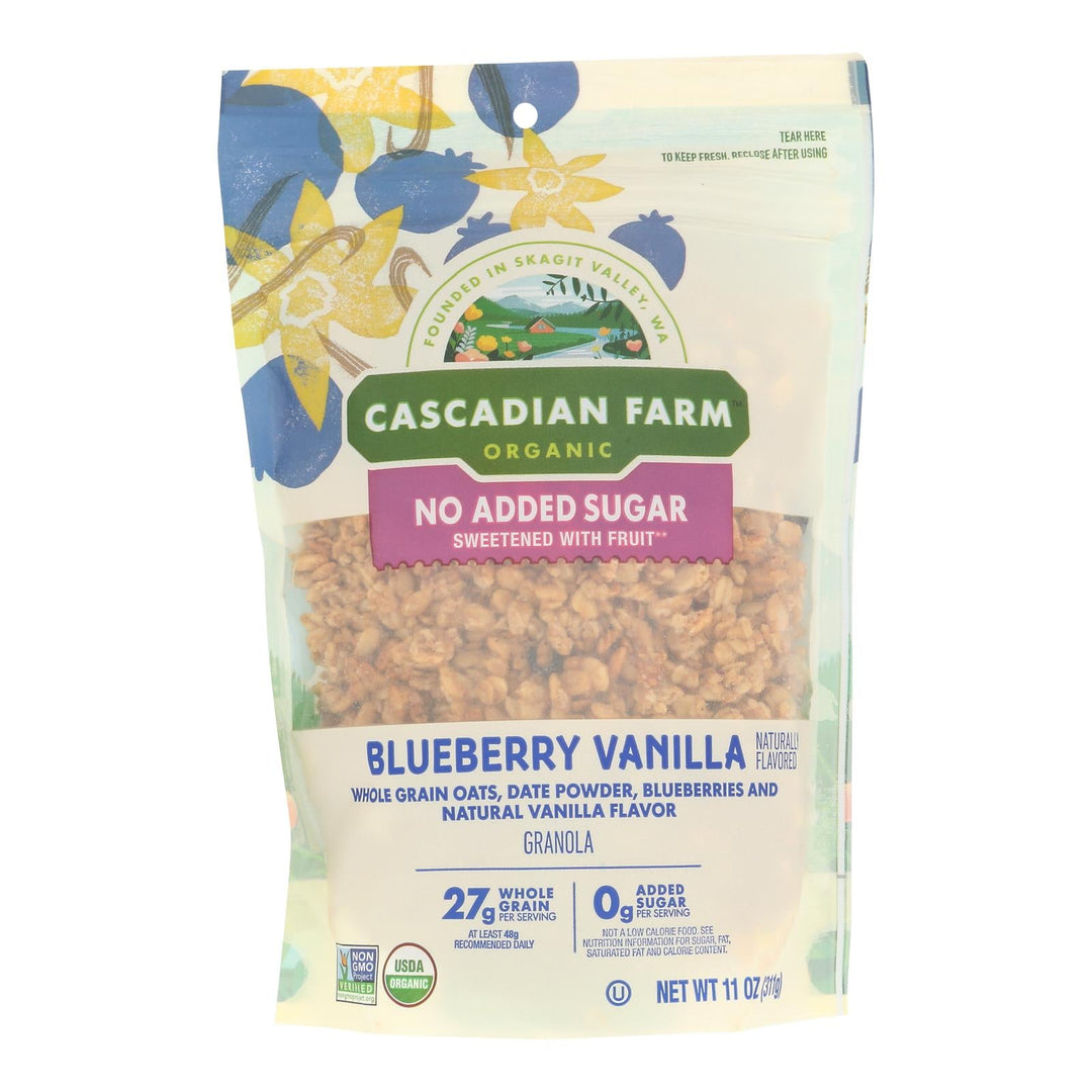 Cascadian Farm - Granola Organic Blueberry Vanilla - Case Of 4 - 11 Ounces - Maras Green