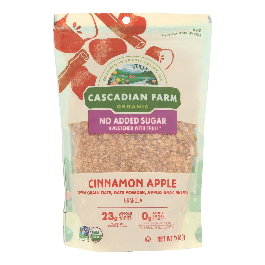 Cascadian Farm - Granola Organic Cinnamon Apple - Case Of 4 - 11 Ounces - Maras Green