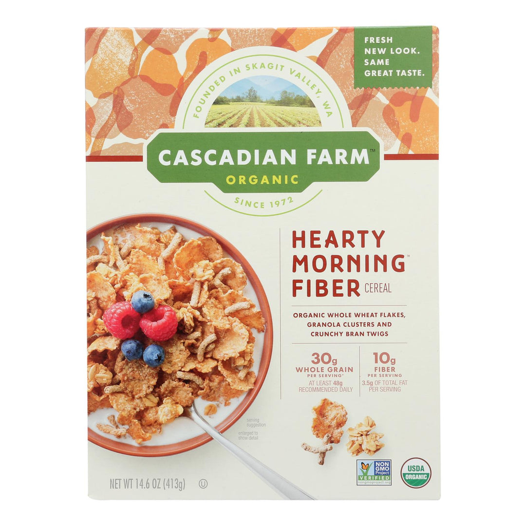 Cascadian Farm Organic Cereal - Hearty Morning - Case Of 10 - 14.6 Oz - Maras Green