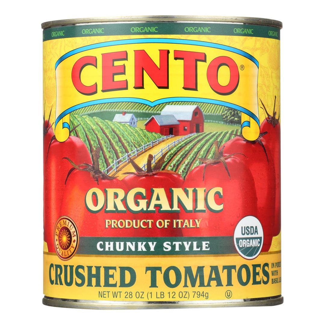 Cento - Chunky Style Crushed Tomatoes - Case Of 6 - 28 Oz. - Maras Green