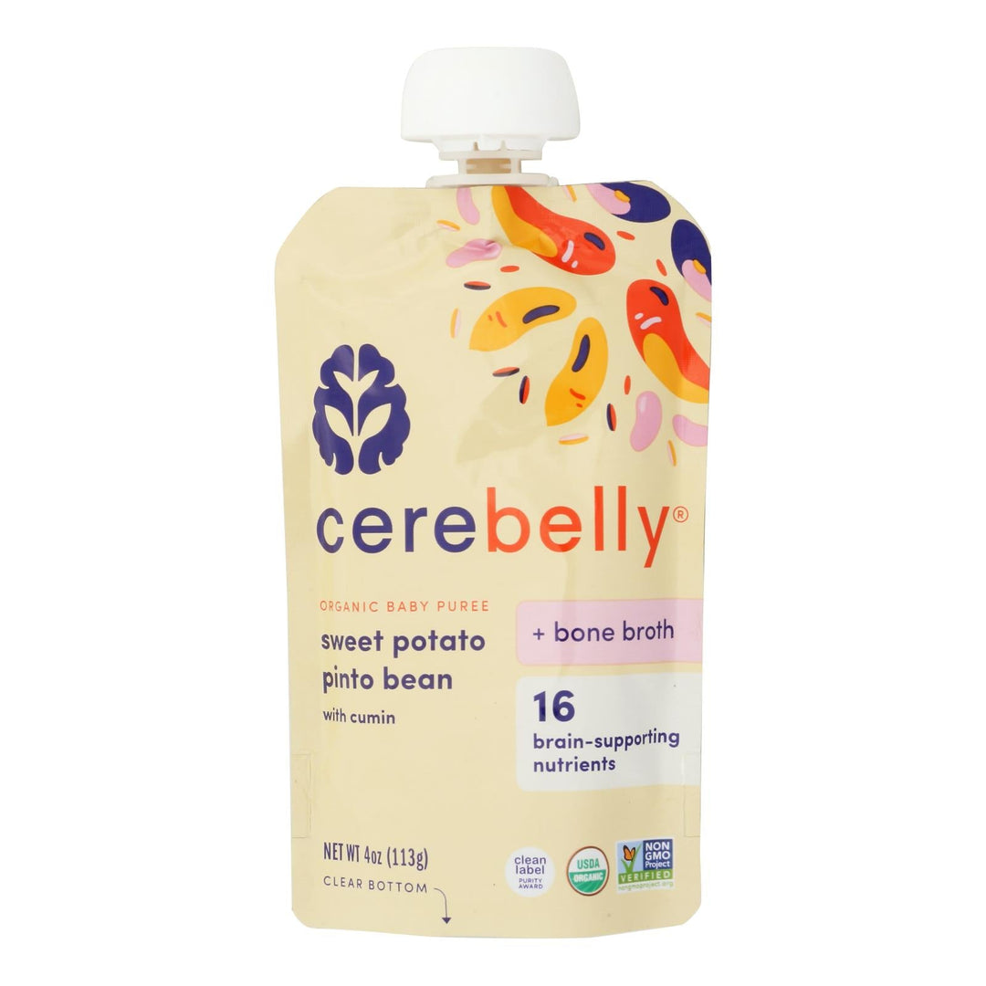 Cerebelly - Puree Sweet Pot Pnto Bn - Case Of 6 - 4 Oz - Maras Green