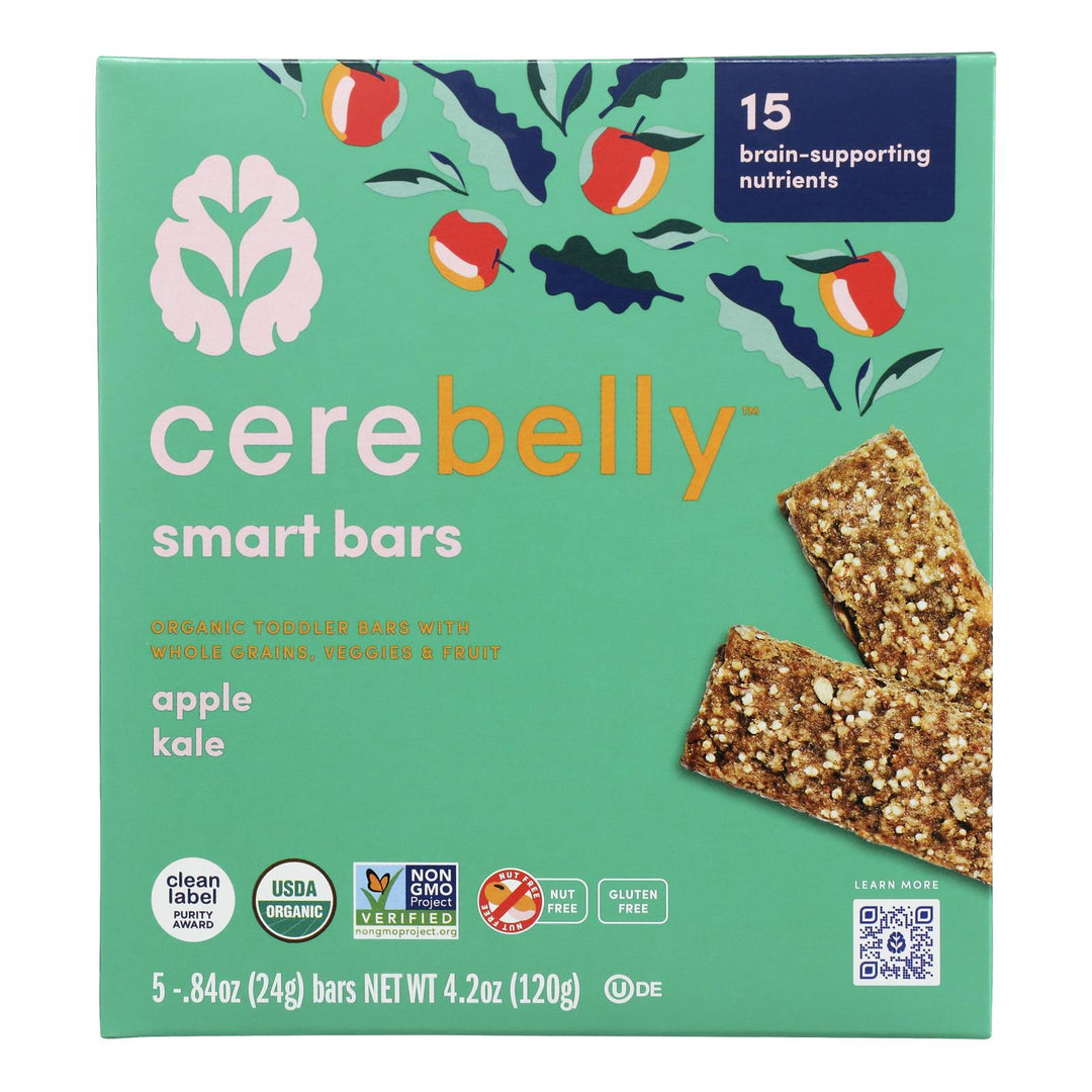 Cerebelly - Smart Bar Appl Kale - Case Of 6 - 4.2 Oz - Maras Green