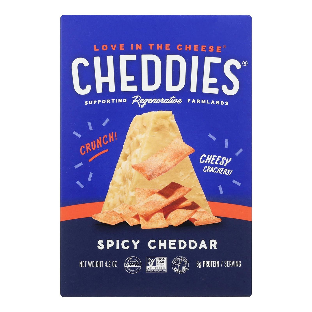 Cheddies - Cracker Spicy Cheddar - Case Of 6 - 4.2 Ounces - Maras Green