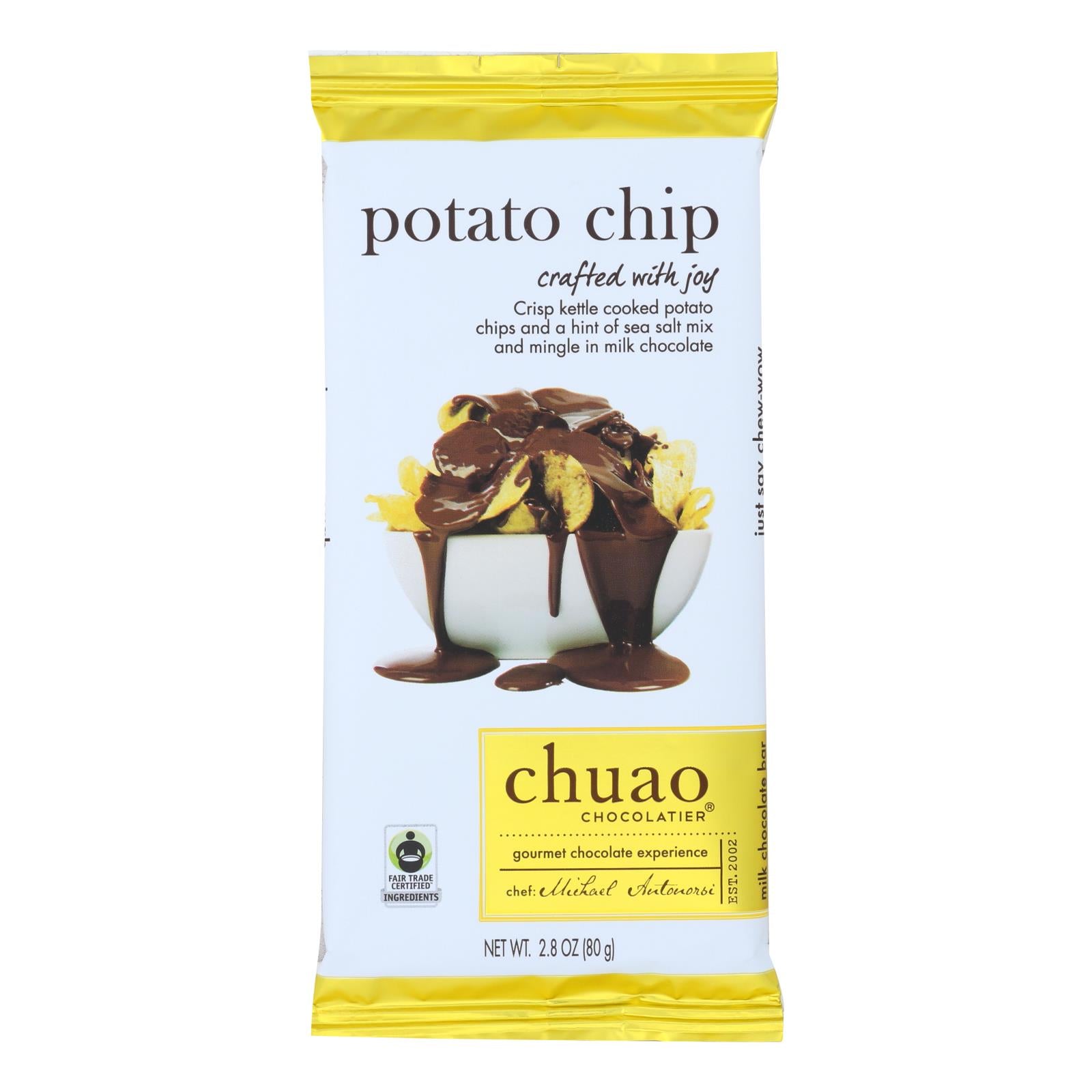 Chuao Chocolatier Potato Chip - Case Of 12 - 2.8 Oz - Maras Green