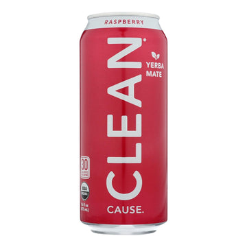 Clean Cause - Yrba Mte Raspberry - Case Of 12 - 16 Fz - Maras Green