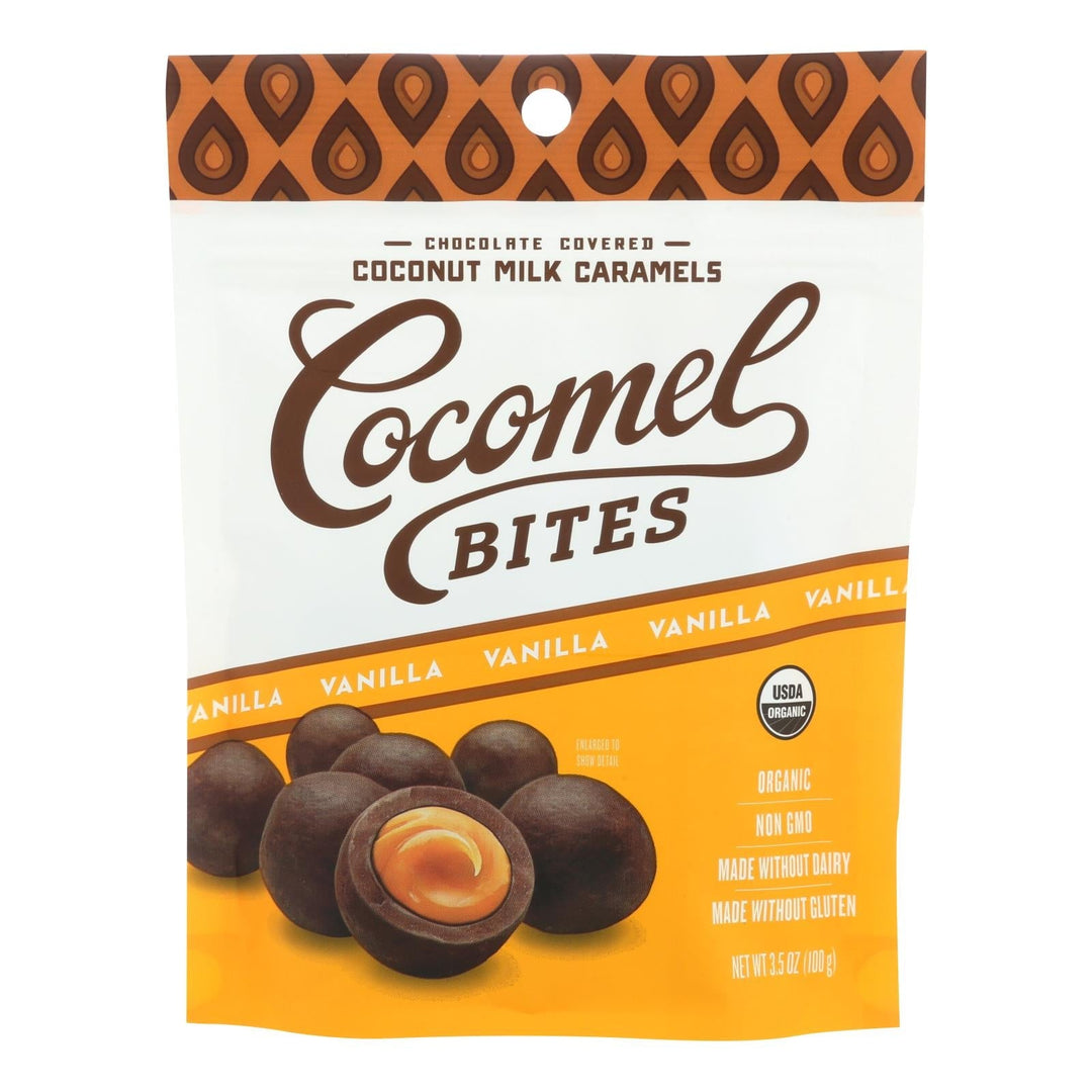 Cocomel - Carmel Bite - Organic - Vanilla - Case Of 6 - 3.5 Oz - Maras Green