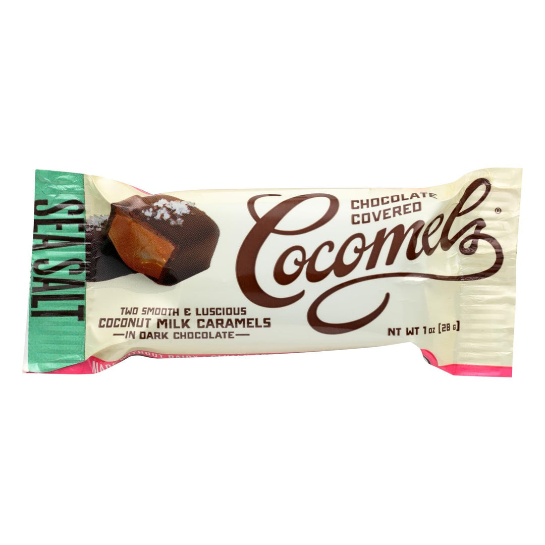 Cocomel - Dark Chocolate Covered Cocomel - s - Sea Salt - Case Of 15 - 1 Oz. - Maras Green