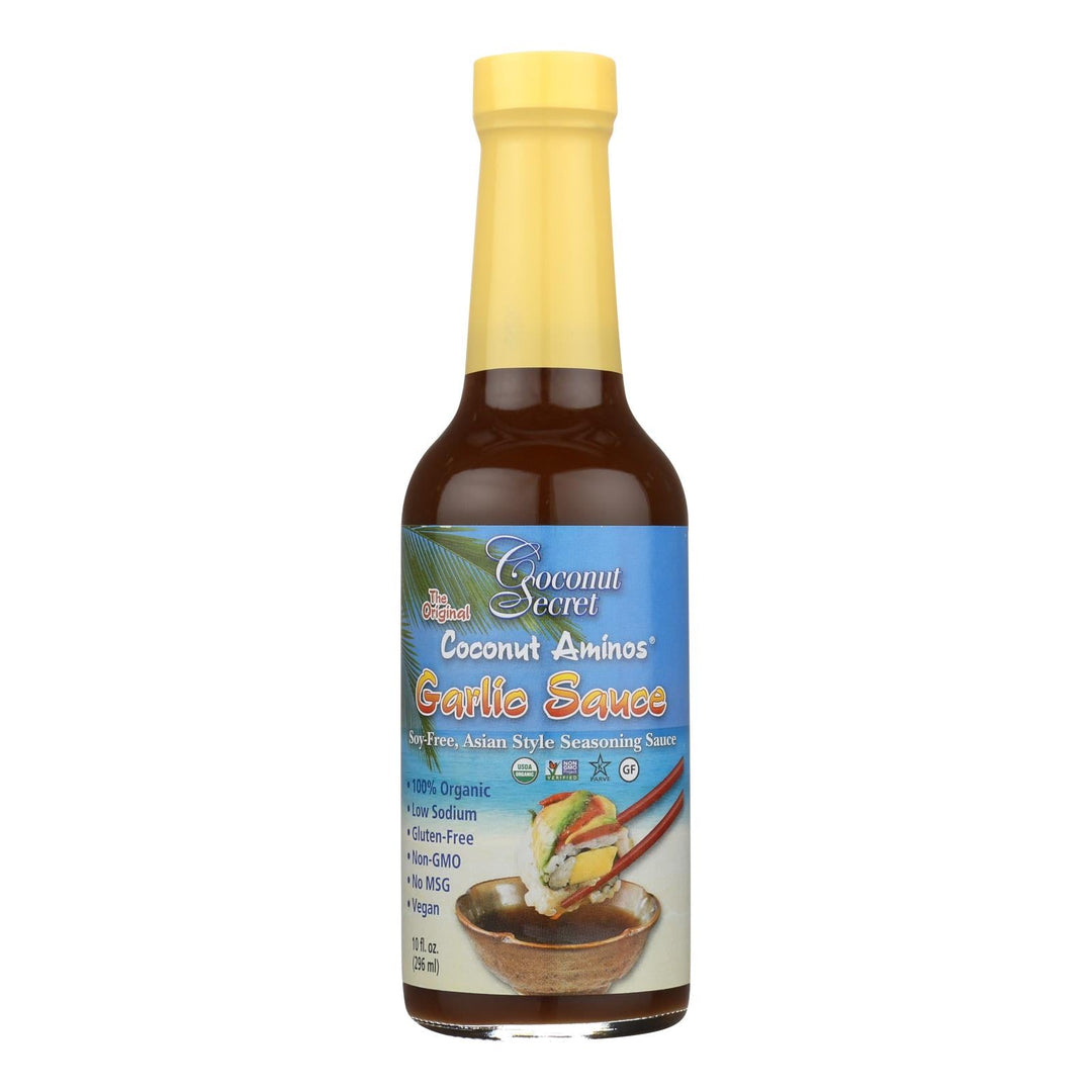 Coconut Secret - Coconut Aminos Garlic Sauce - Case Of 12 - 10 Fl Oz. - Maras Green