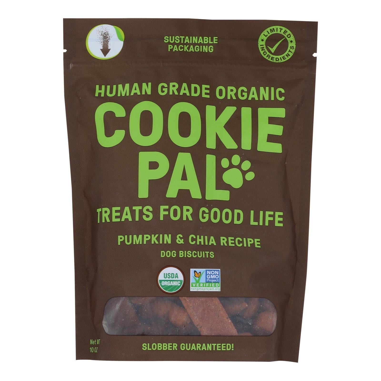 Cookie Pal - Dog Treat Pmpkm Chia - Case Of 4 - 10 Oz - Maras Green