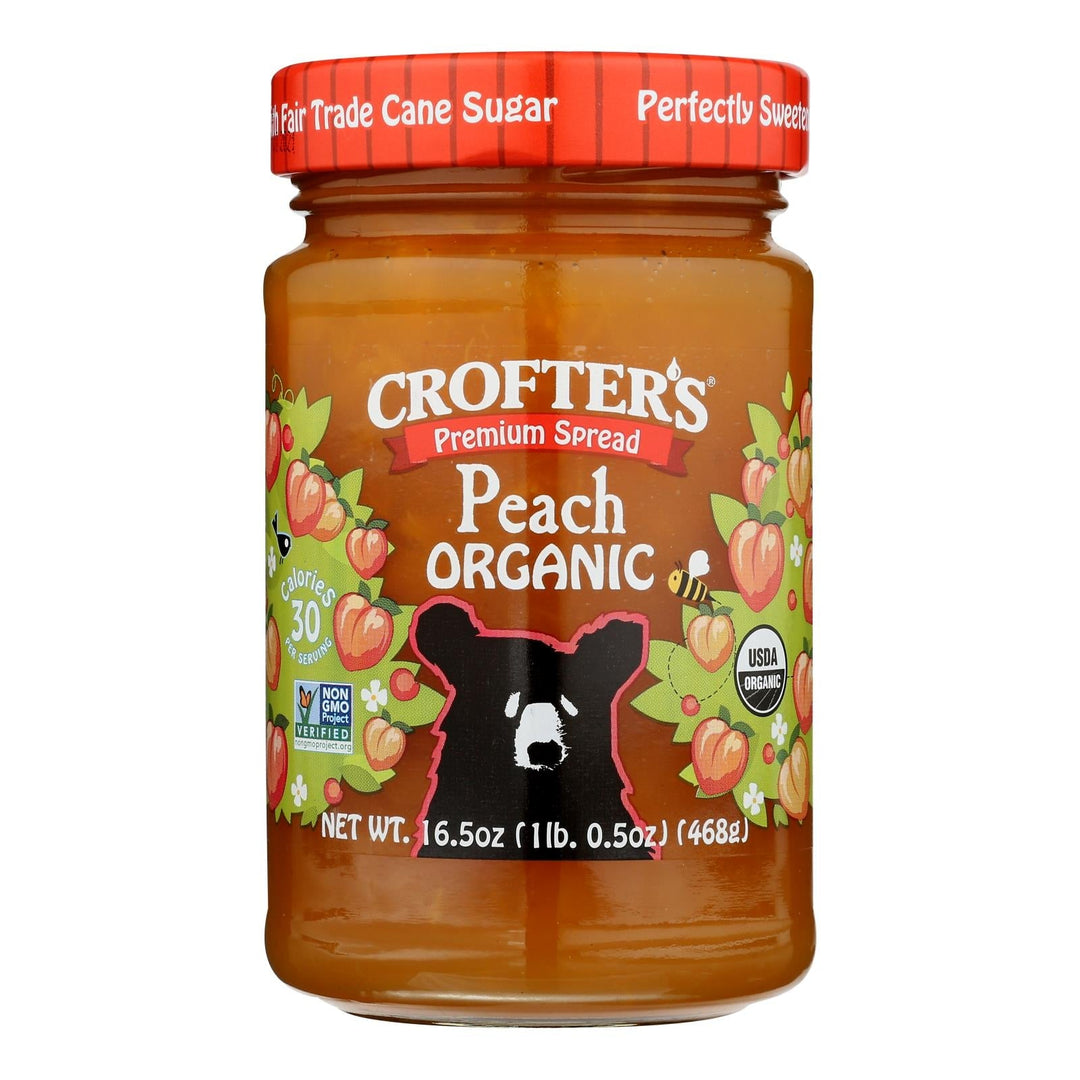 Crofters - Spread Peach Premium - Case Of 6 - 16.5 Oz - Maras Green