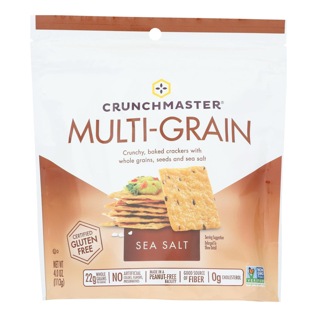 Crunchmaster - Multigrn Cracker Sea Salt - Case Of 12 - 4 Oz - Maras Green