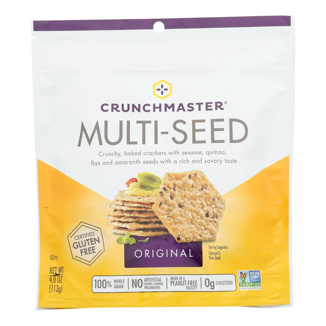 Crunchmaster - Multiseed Crckr Original - Case Of 12 - 4 Oz - Maras Green